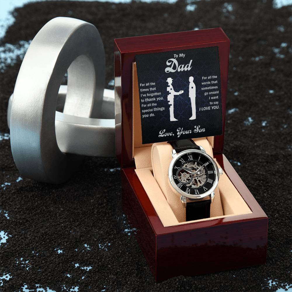 Men’s Luxury Watch – Openwork Skeleton Watch