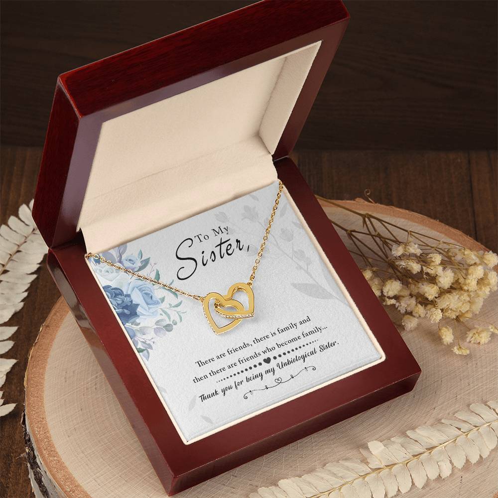 To My Sister – Sister Necklace | Interlocking Hearts Necklace Gift