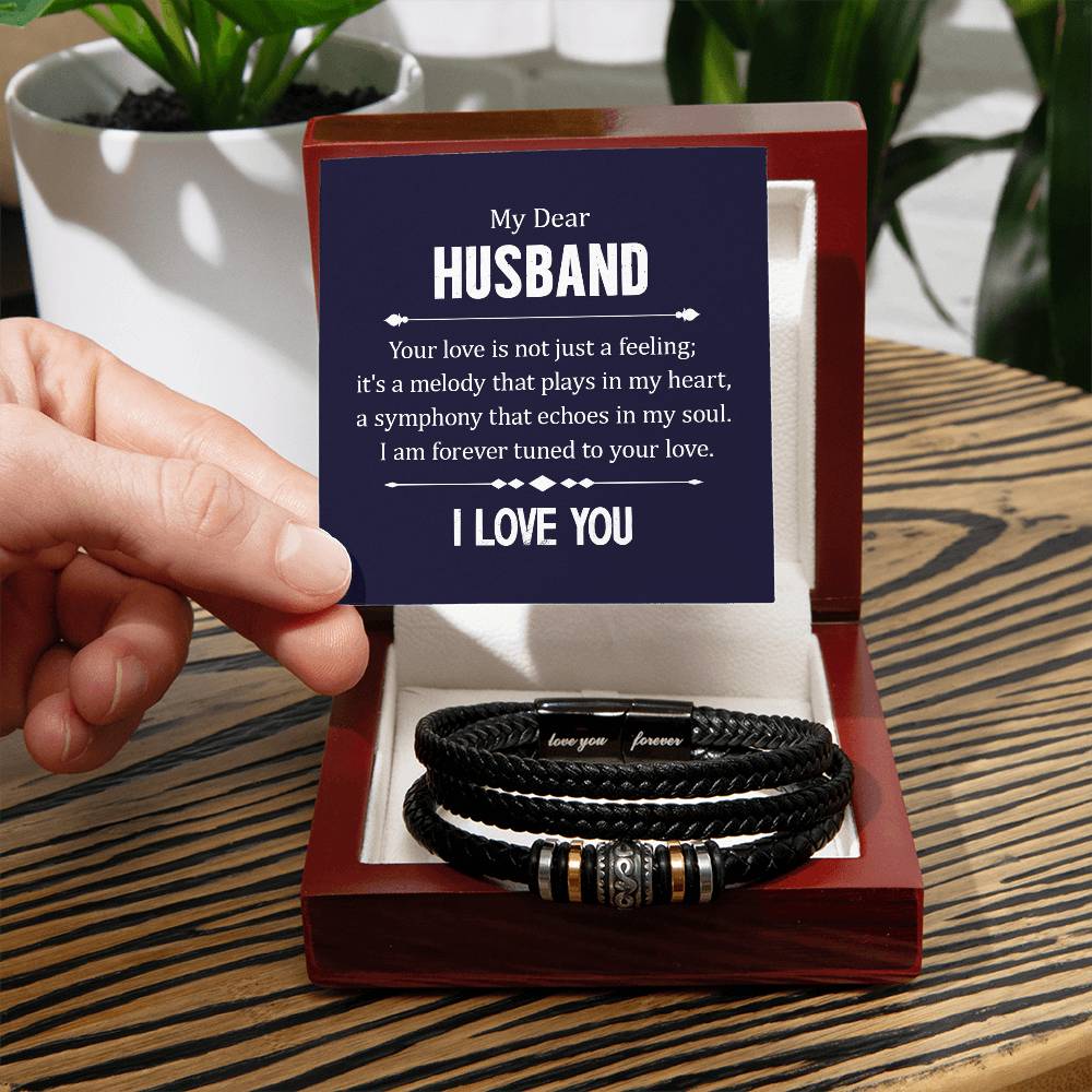Men’s Leather Bracelet – Love You Forever Gift