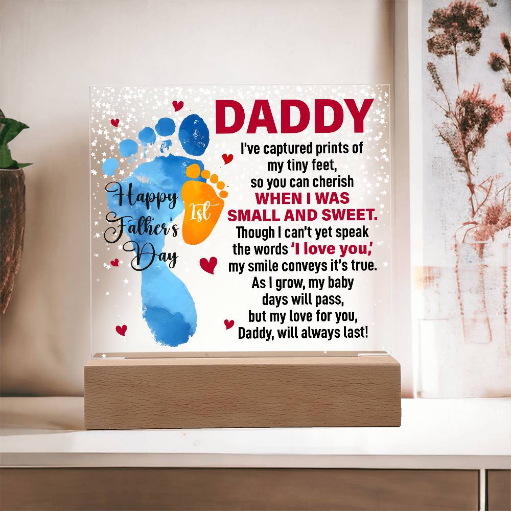 Personalized Photo Gift – Acrylic LED Plaque When I Was Small and Sweet