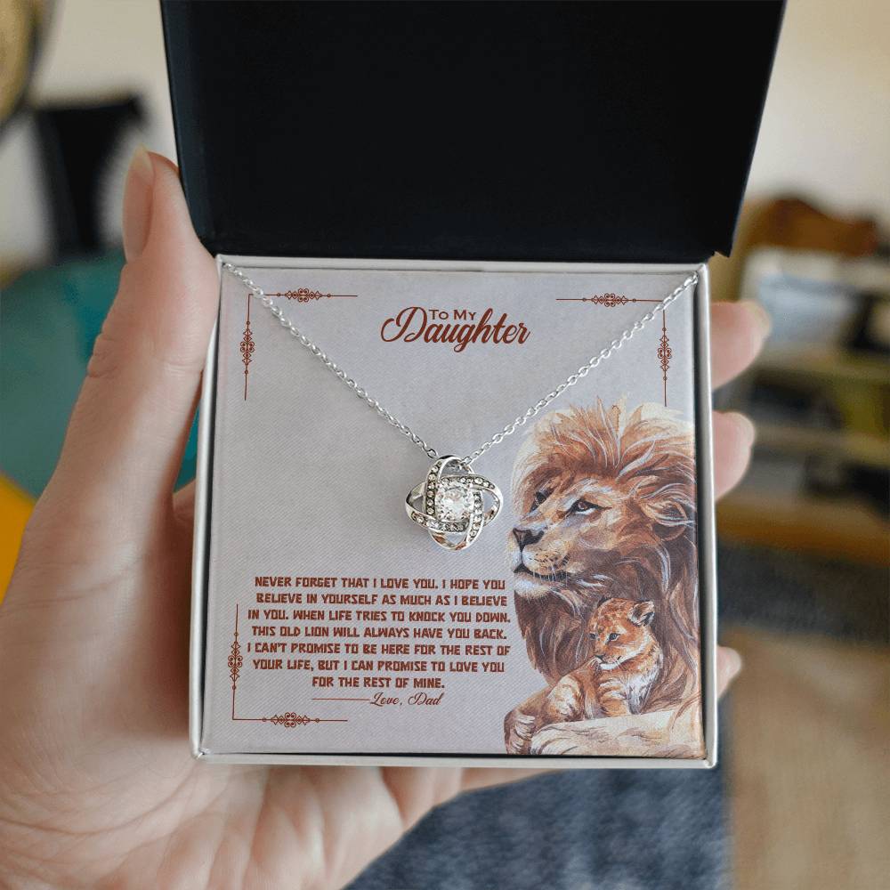 Never Forget Love Knot Necklace Gift