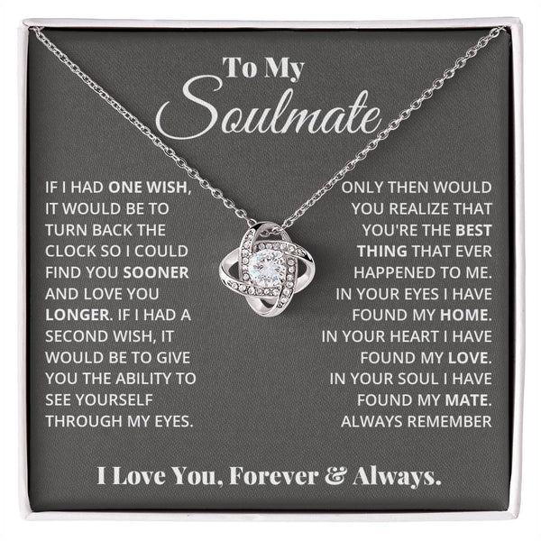 Soulmate Love Knot Necklace – To My Soulmate Love Knot Necklace