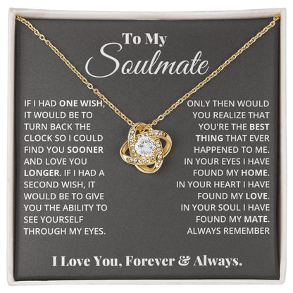 The Soulmate love knot necklace