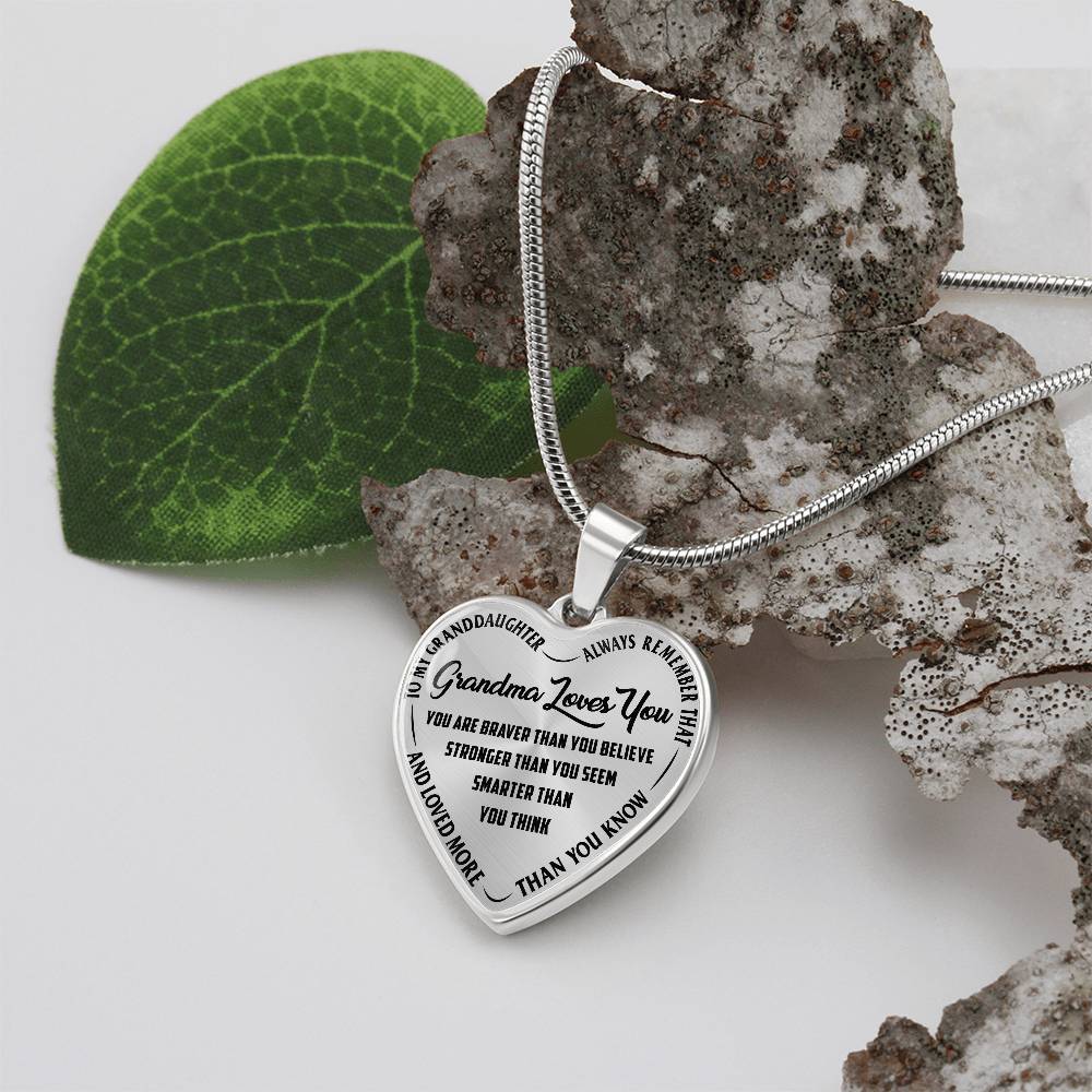 Grandma Loves You Heart Necklace – Grandma Gift Jewelry