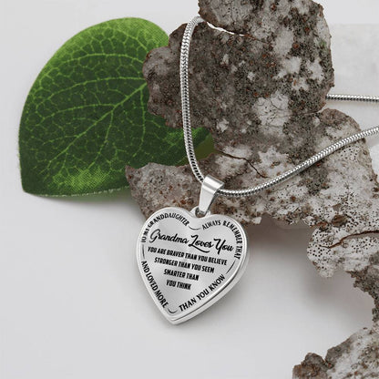Grandma Loves You Heart Necklace – Grandma Gift Jewelry