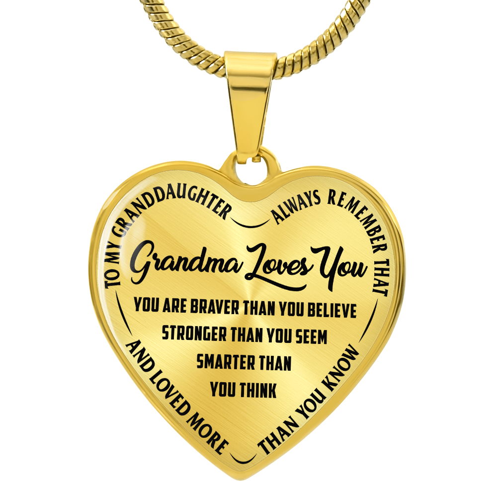 Grandma Loves You Heart Necklace – Grandma Gift Jewelry