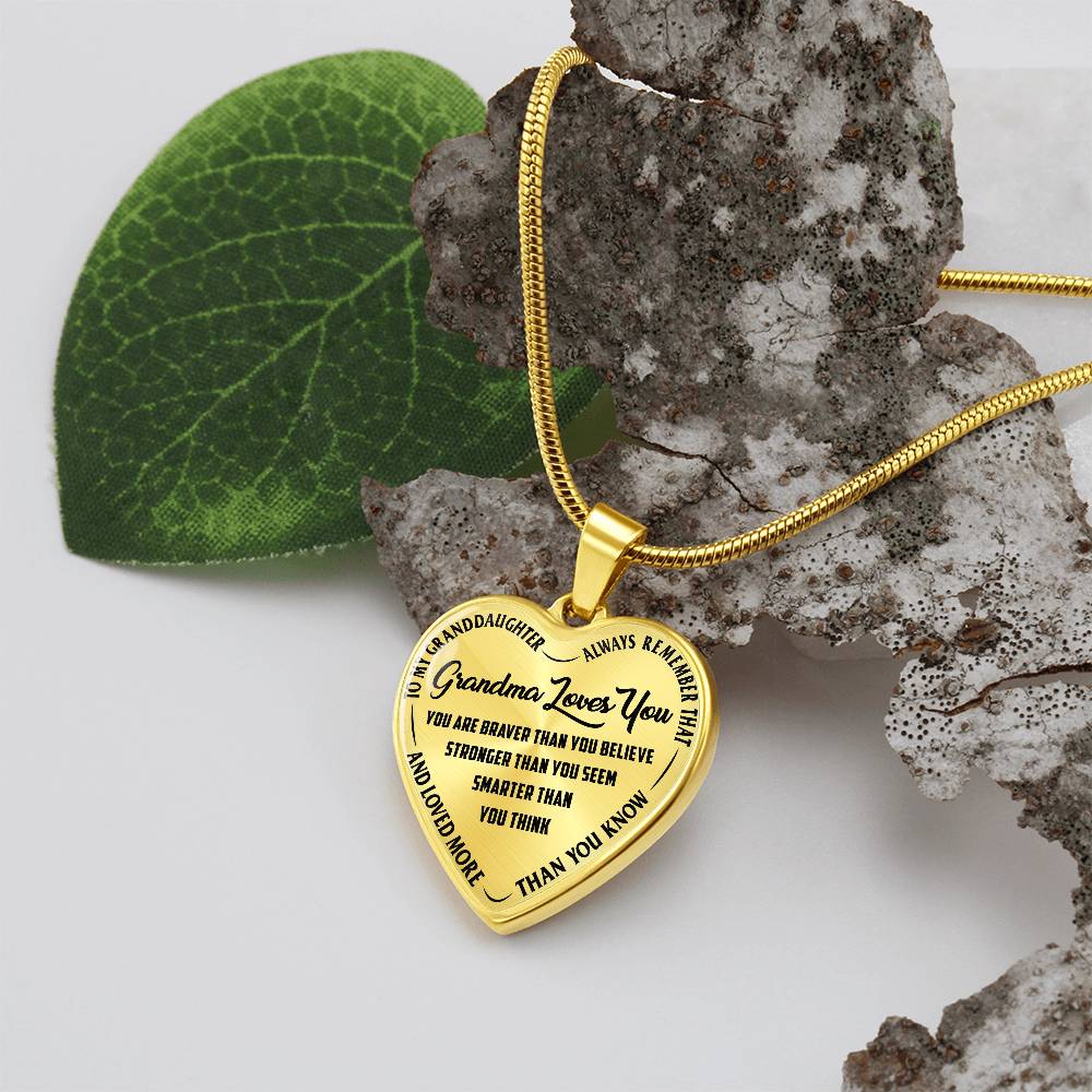 Grandma Loves You Heart Necklace – Grandma Gift Jewelry