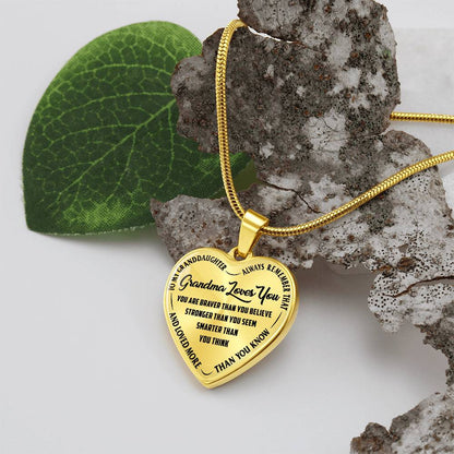 Grandma Loves You Heart Necklace – Grandma Gift Jewelry