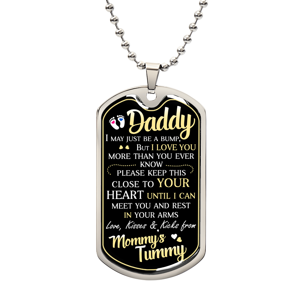 Dad To Be Gift – Personalized Dog Tag Necklace