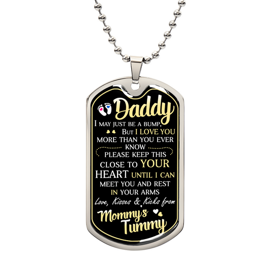 Dad To Be Gift – Personalized Dog Tag Necklace