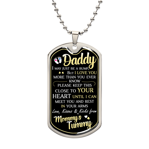 Dad To Be Gift – Personalized Dog Tag Necklace