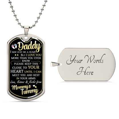 Dad To Be Gift – Personalized Dog Tag Necklace