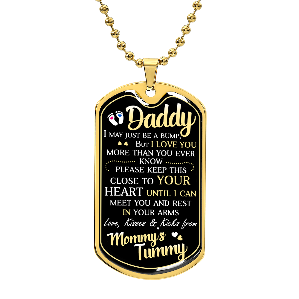 Dad To Be Gift – Personalized Dog Tag Necklace