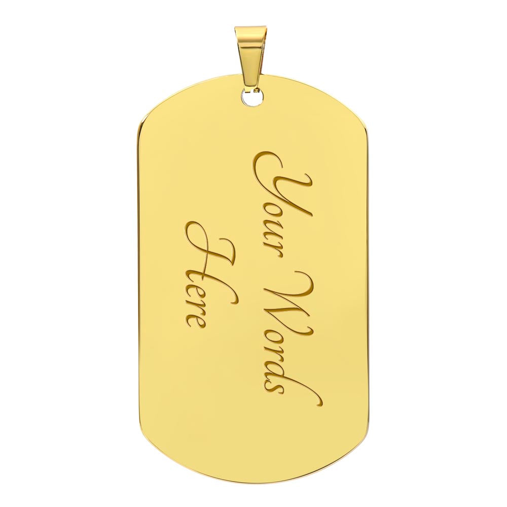 Dad To Be Gift – Personalized Dog Tag Necklace