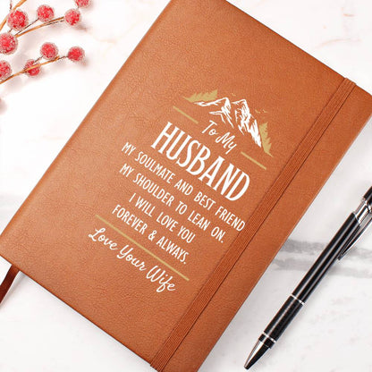 Leather Journal Gift – Romantic Soulmate Notebook