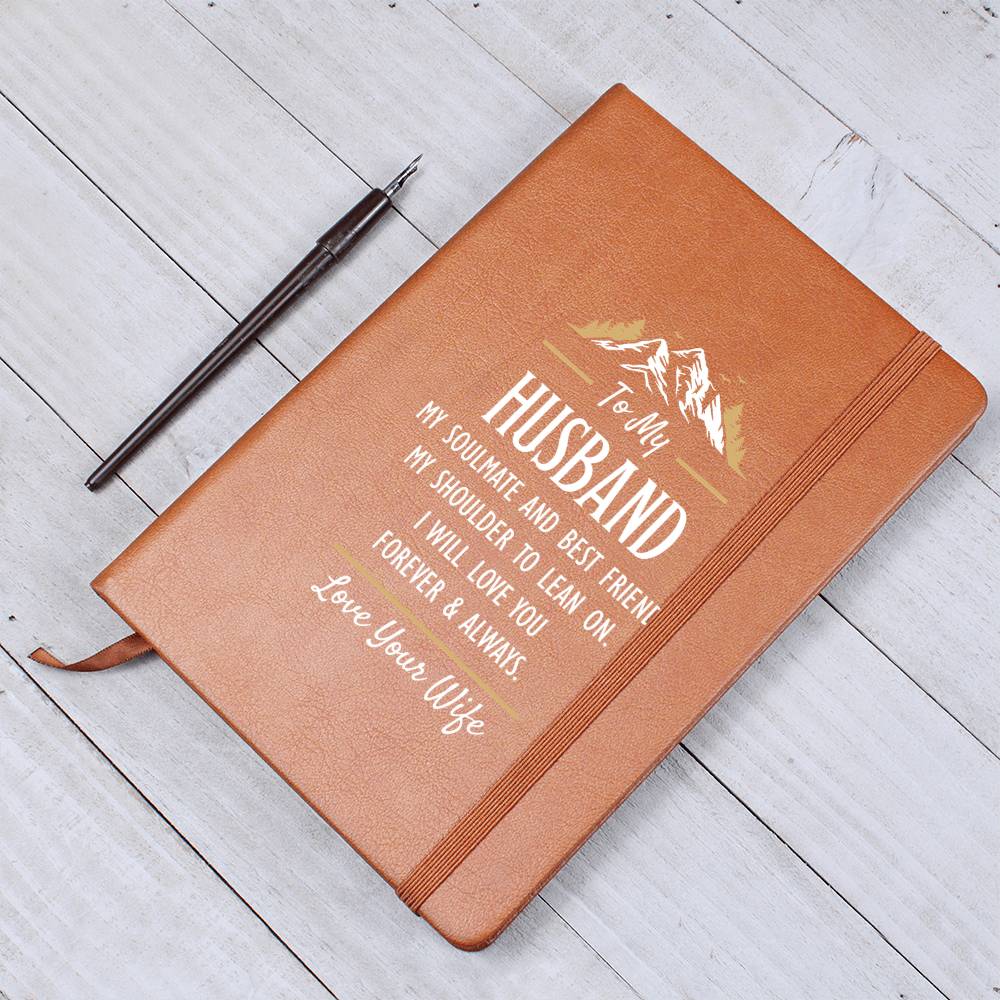 Leather Journal Gift – Romantic Soulmate Notebook