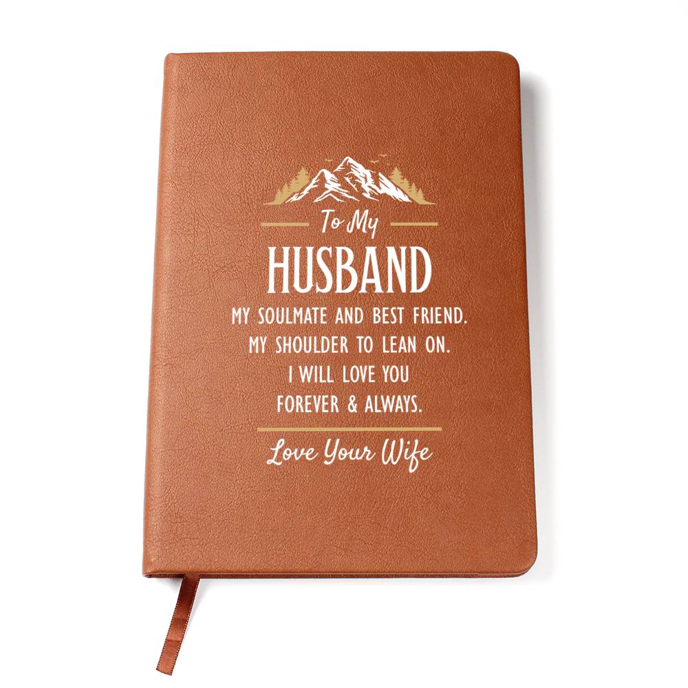 Leather Journal Gift – Romantic Soulmate Notebook