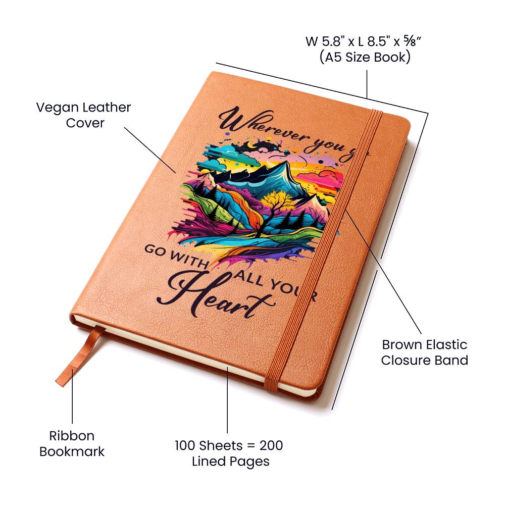Leather Journal – Inspirational Vegan Notebook