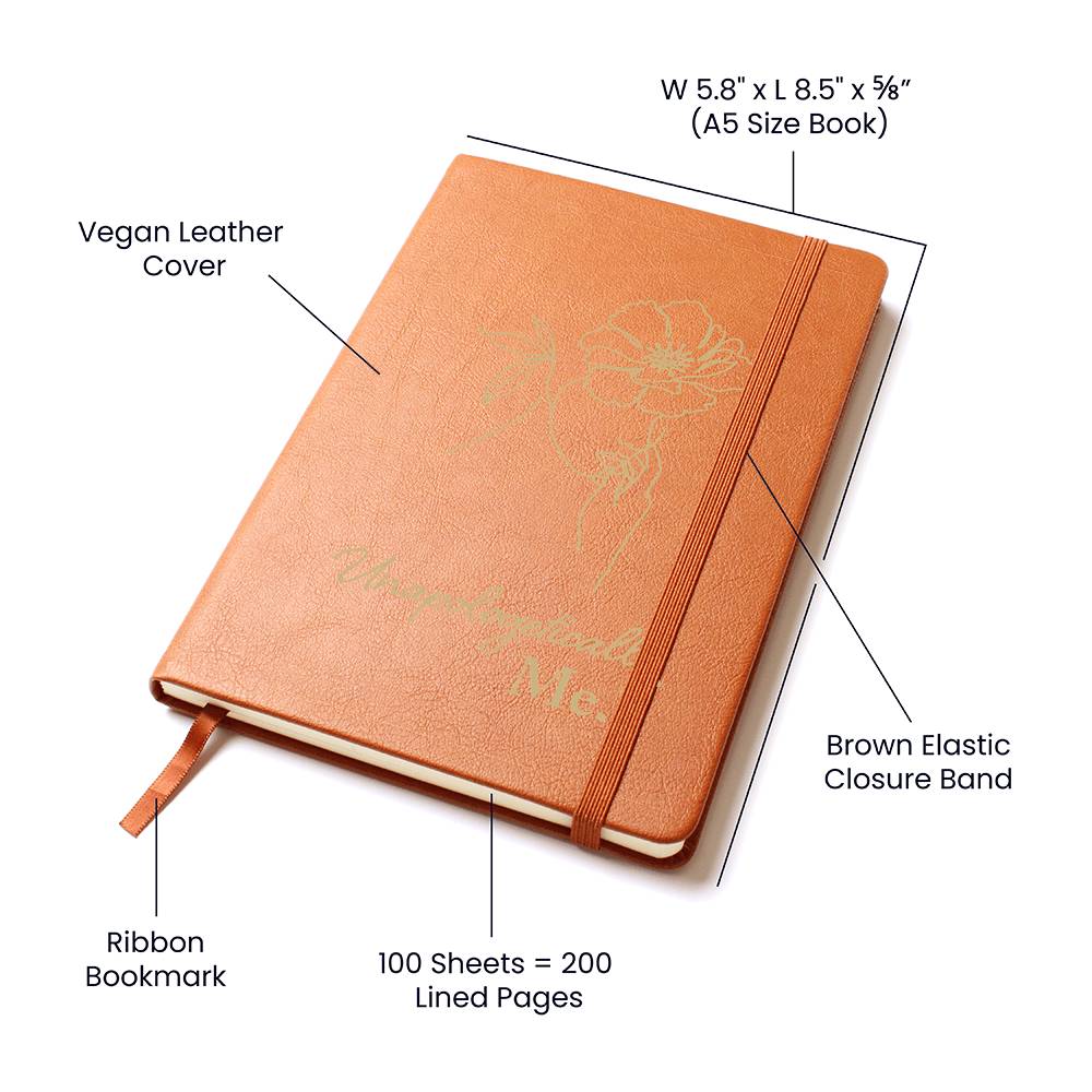 Leather Journal – Unapologetically Me Personalized Leather Notebook