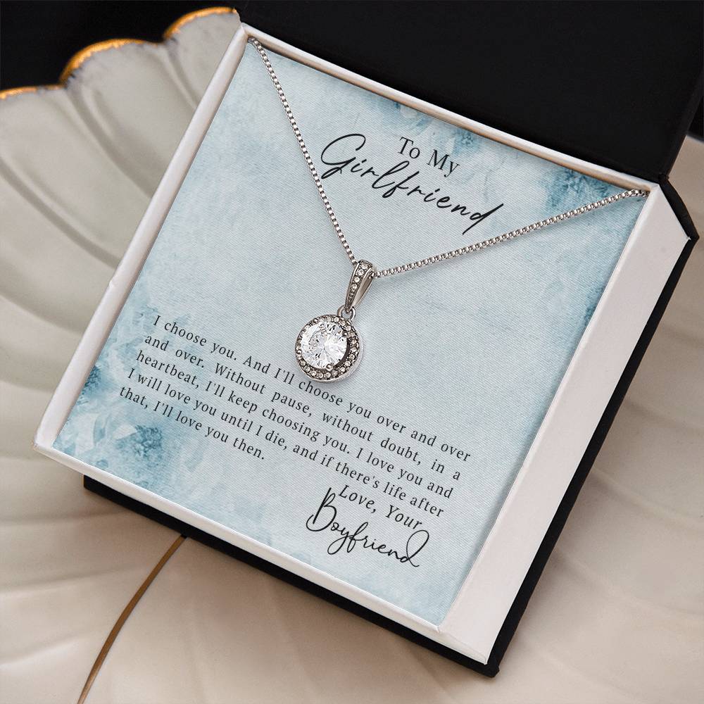 To My Girlfriend – Girlfriend Necklace Gift | Eternal Hope Necklace