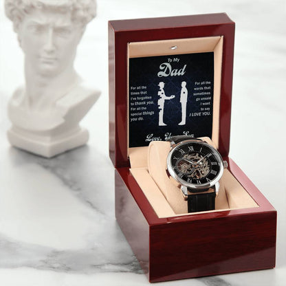 Men’s Luxury Watch – Openwork Skeleton Watch