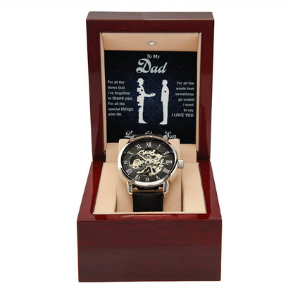 Men’s Luxury Watch – Openwork Skeleton Watch
