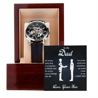 Men’s Luxury Watch – Openwork Skeleton Watch