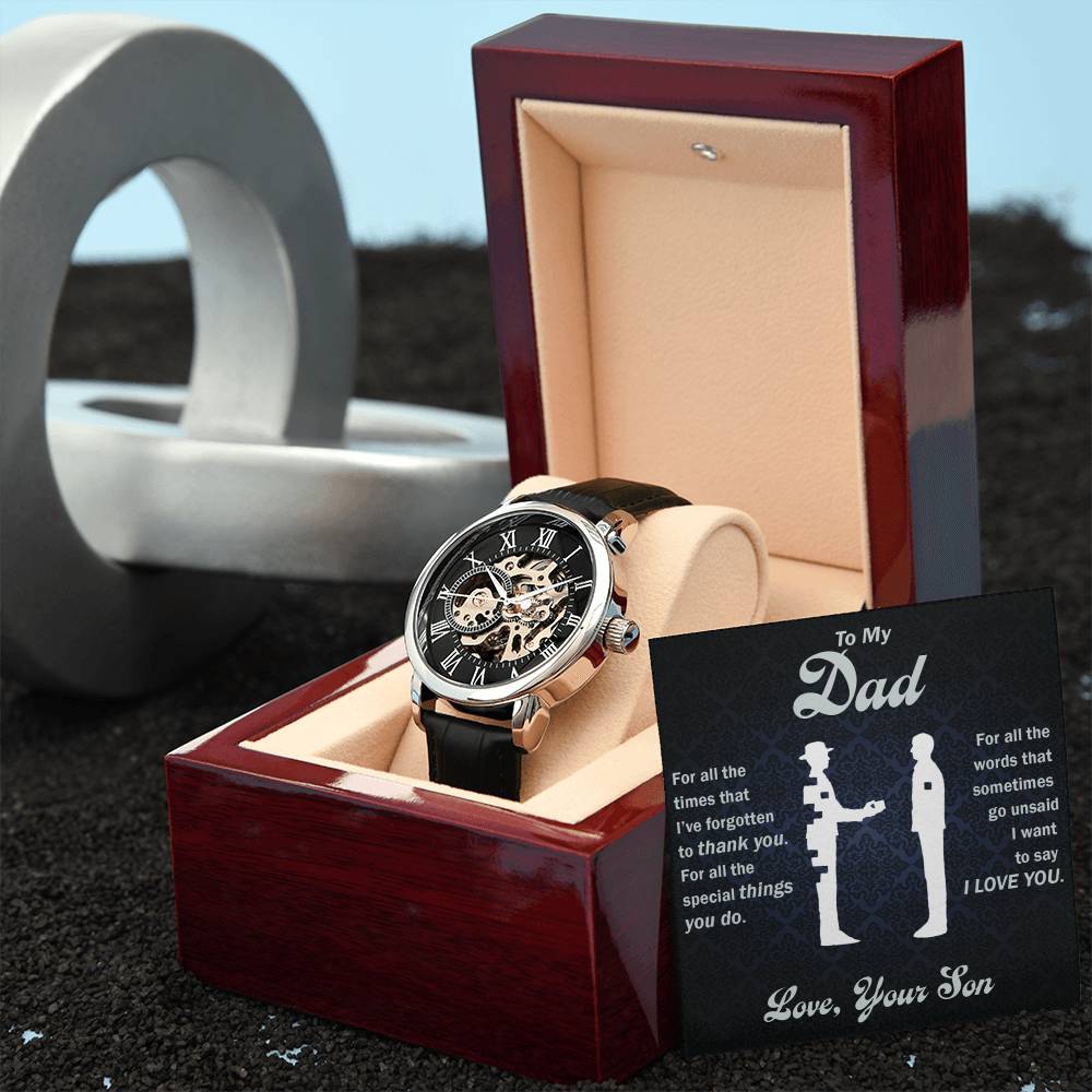 Men’s Luxury Watch – Openwork Skeleton Watch