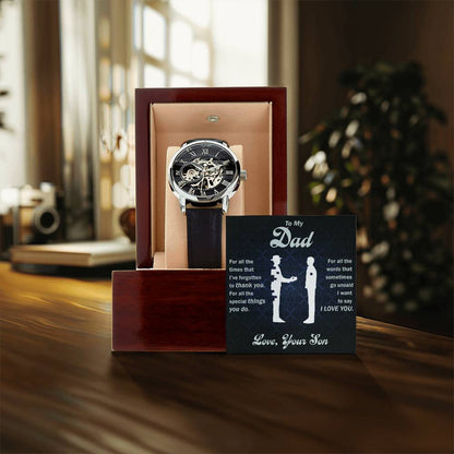 Men’s Luxury Watch – Openwork Skeleton Watch