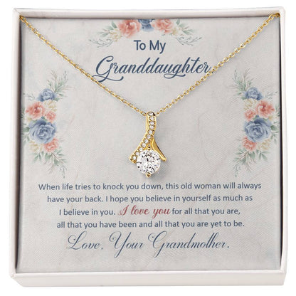 Necklace for Her – Ribbon Pendant CZ Gift