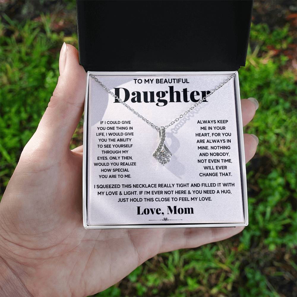 Daughter Necklace Gift – My Daughter My Everything Alluring Beauty Necklace