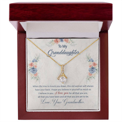 Necklace for Her – Ribbon Pendant CZ Gift
