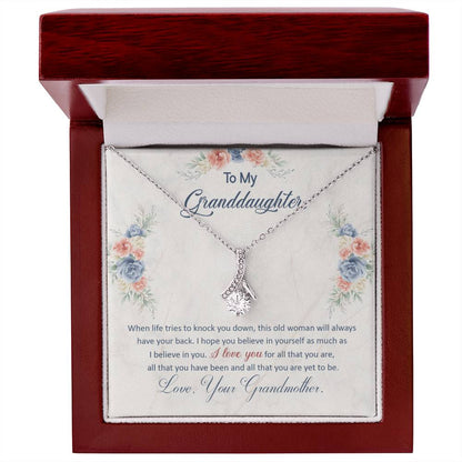 Necklace for Her – Ribbon Pendant CZ Gift