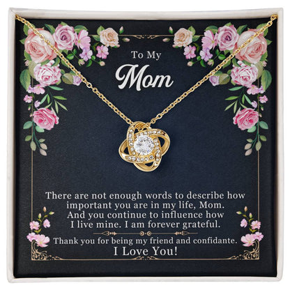 Love Knot Necklace – Forever Grateful Romantic Gift for Her