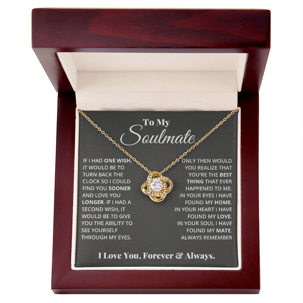 Soulmate Love Knot Necklace – To My Soulmate Love Knot Necklace