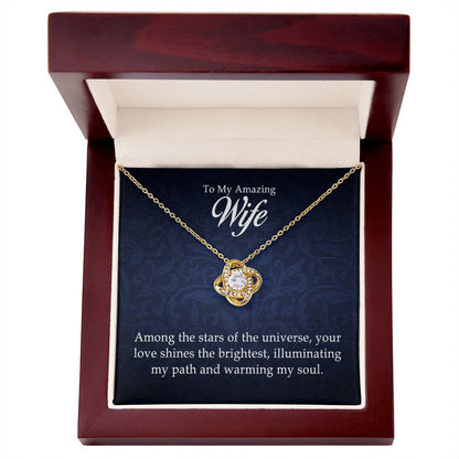 To My Amazing Wife - Love Knot Necklace