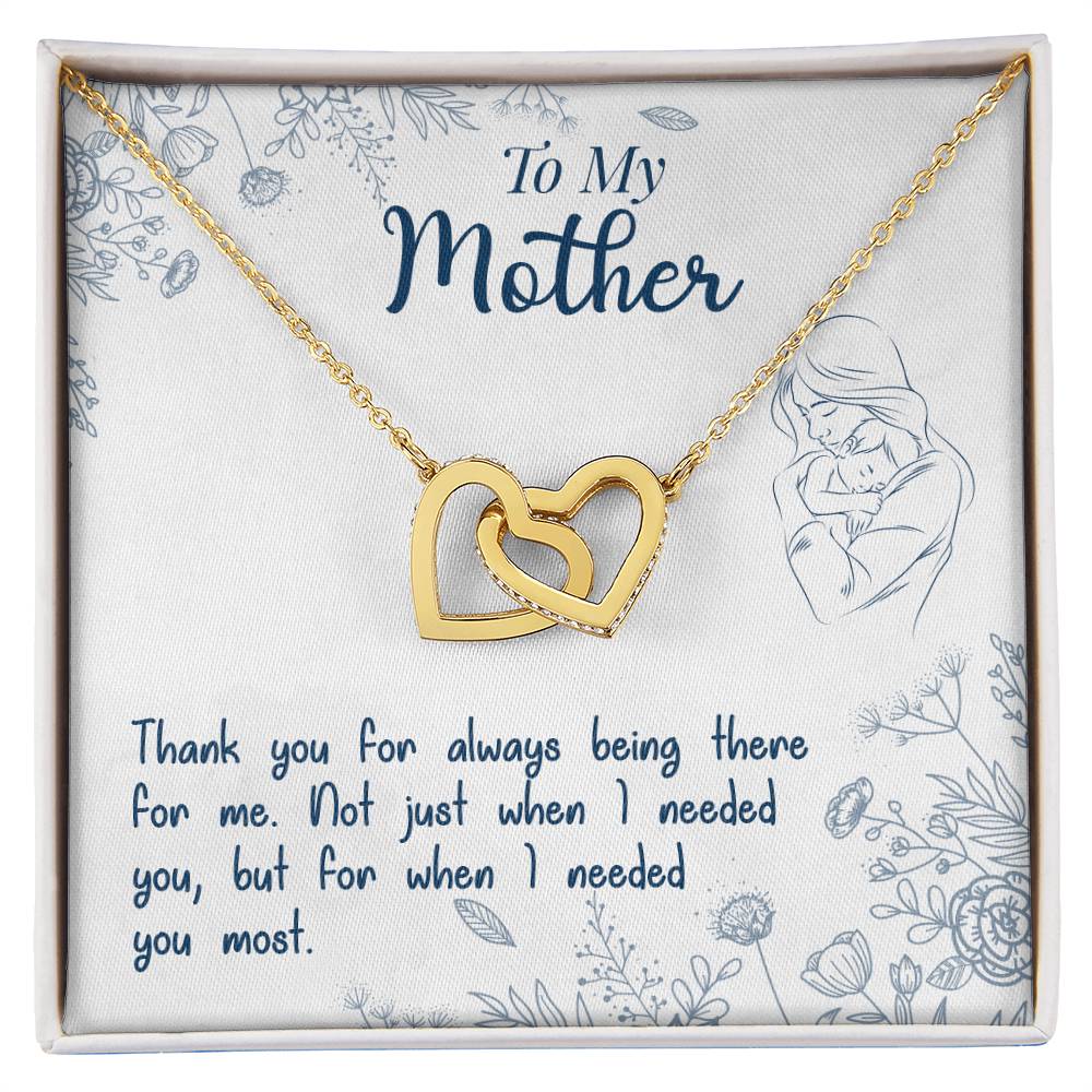Interlocking Hearts Necklace – Thank You For Always Being There Gift