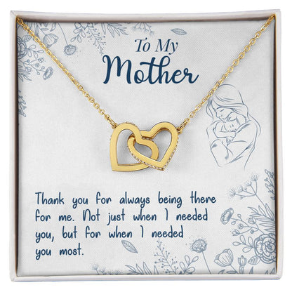 Interlocking Hearts Necklace – Thank You For Always Being There Gift
