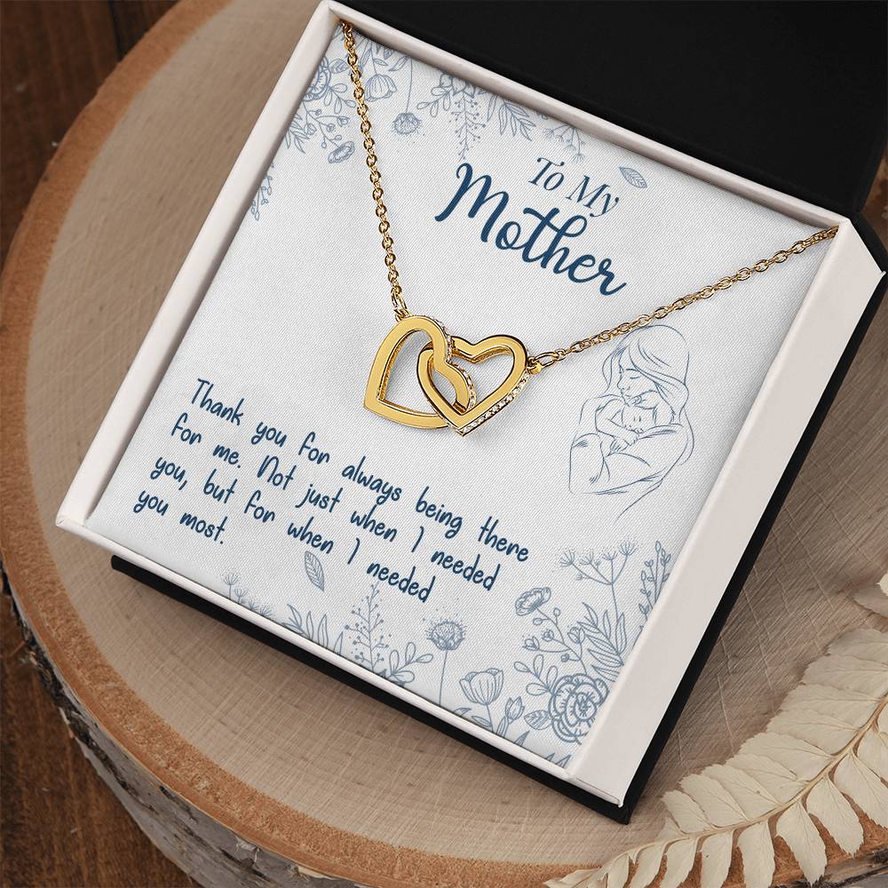 Interlocking Hearts Necklace – Thank You For Always Being There Gift