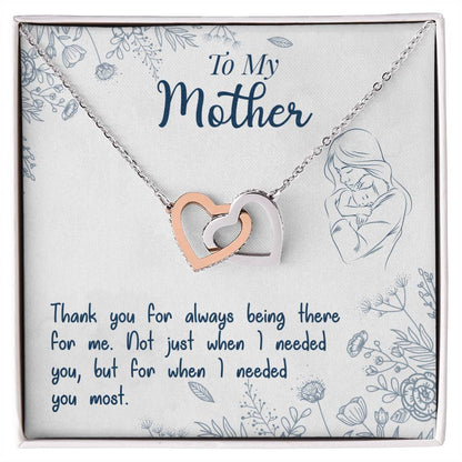 Interlocking Hearts Necklace – Thank You For Always Being There Gift