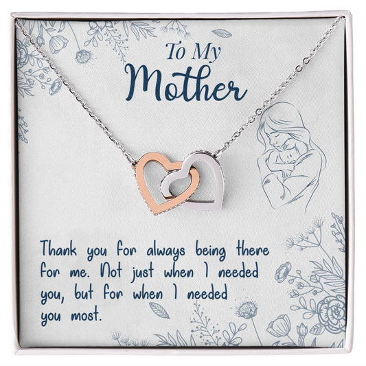 Interlocking Hearts Necklace – Thank You For Always Being There Gift