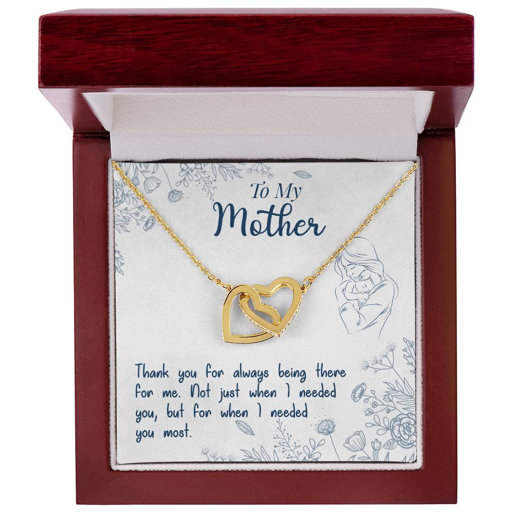 Interlocking Hearts Necklace – Thank You For Always Being There Gift