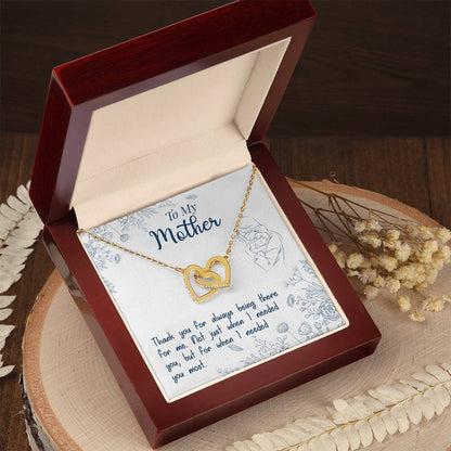 Interlocking Hearts Necklace – Thank You For Always Being There Gift