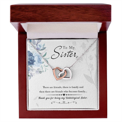 To My Sister – Sister Necklace | Interlocking Hearts Necklace Gift