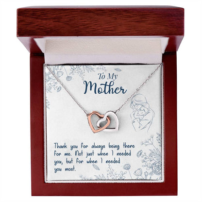 Interlocking Hearts Necklace – Thank You For Always Being There Gift
