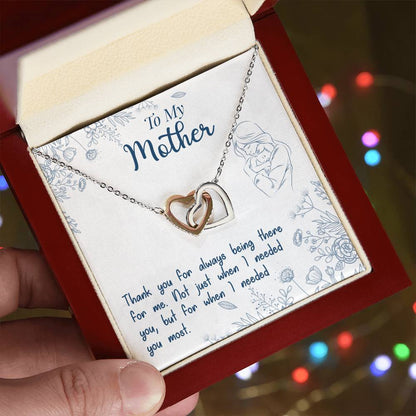 Interlocking Hearts Necklace – Thank You For Always Being There Gift