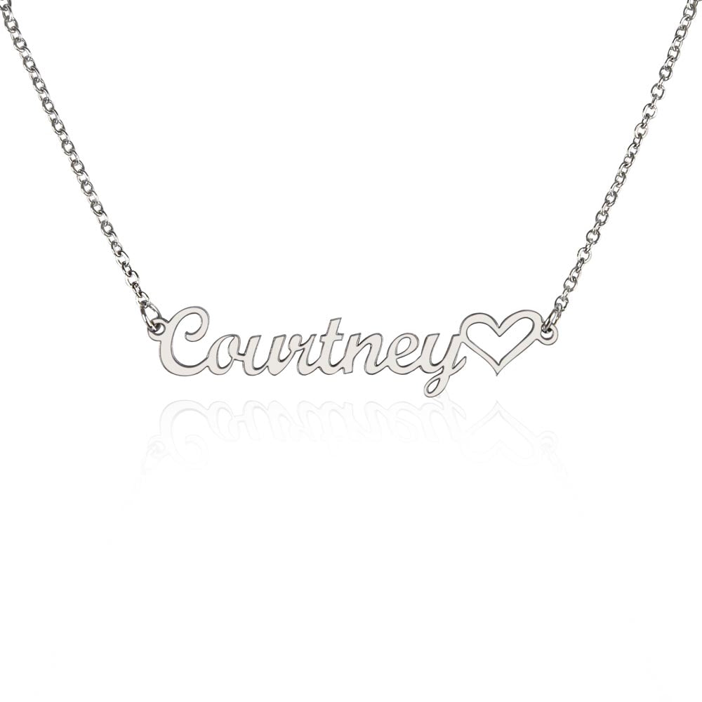 Classic Heart Style Name Necklace – Name Necklace | Personalized Heart Necklace