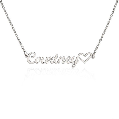 Classic Heart Style Name Necklace – Name Necklace | Personalized Heart Necklace