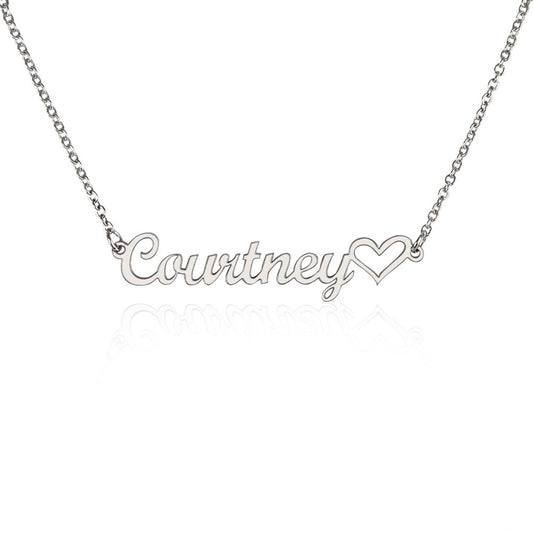 Classic Heart Style Name Necklace – Name Necklace | Personalized Heart Necklace