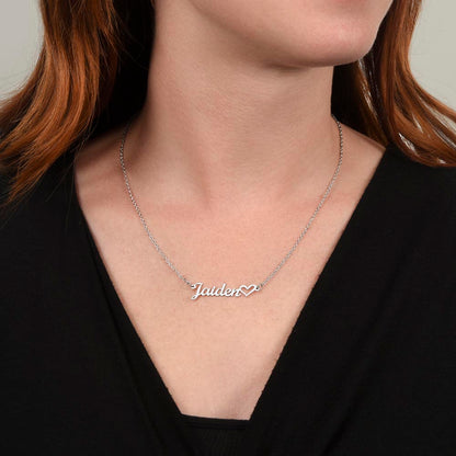 Classic Heart Style Name Necklace – Name Necklace | Personalized Heart Necklace
